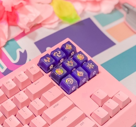  Inazuma Elements - Thunder Sakura Keycap Set